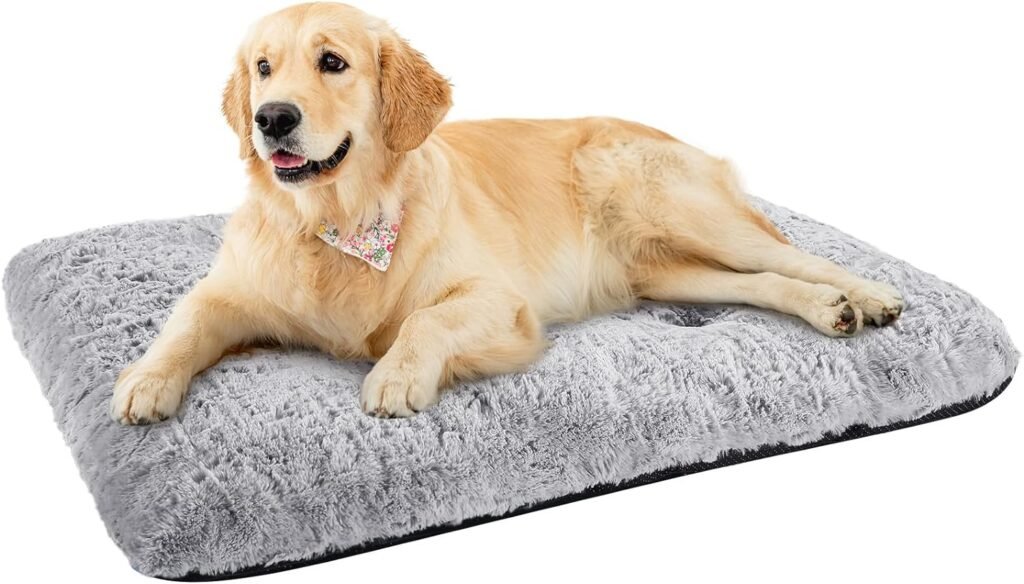 Baodan Dog Bed Medium Small Dogs Washable Dog Bed - 75 x 55 cm Super Soft Cat Bed with Non-Slip Underside - Grey