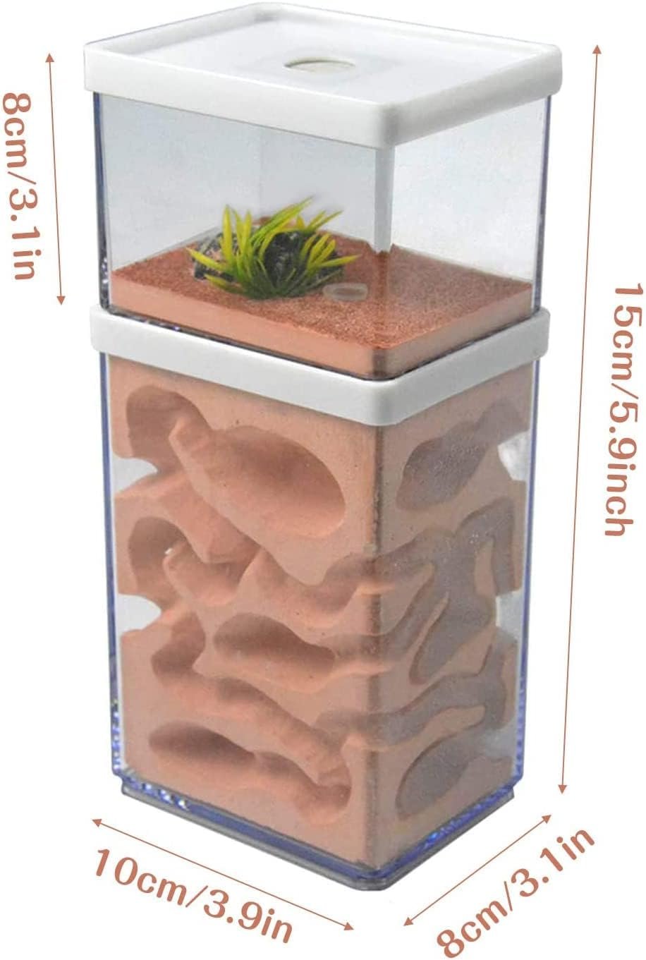 aleawol Natural Ant Farm Ant Nest Formicarium Made of Plaster Transparent Ant House Ant Breeding Box Ants Terrarium Ant House Ant Farm Ant Nest Habitat