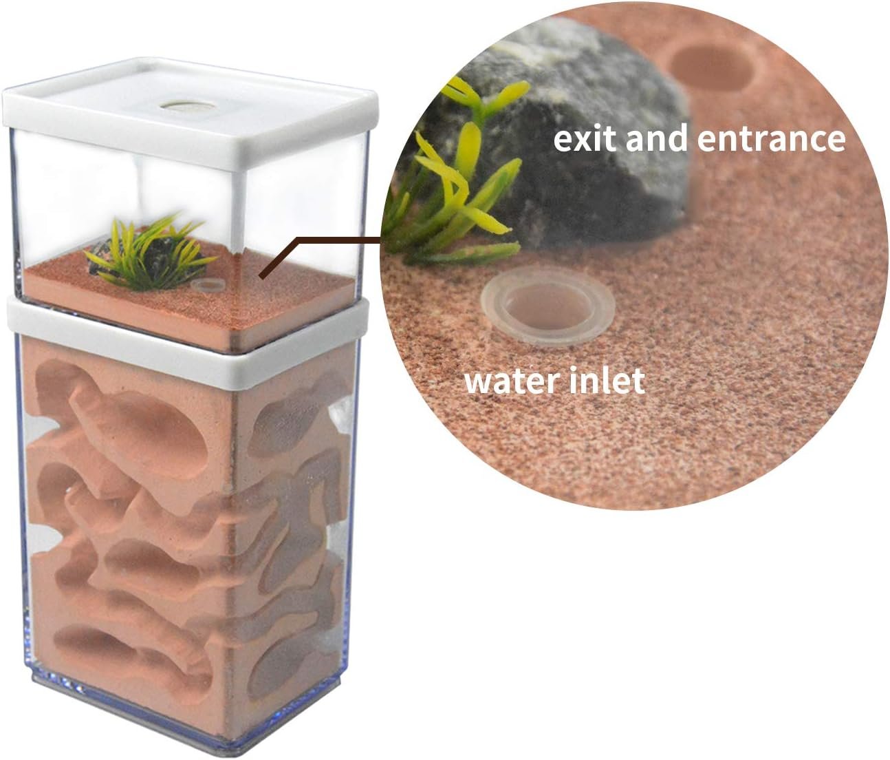 aleawol Natural Ant Farm Ant Nest Formicarium Made of Plaster Transparent Ant House Ant Breeding Box Ants Terrarium Ant House Ant Farm Ant Nest Habitat