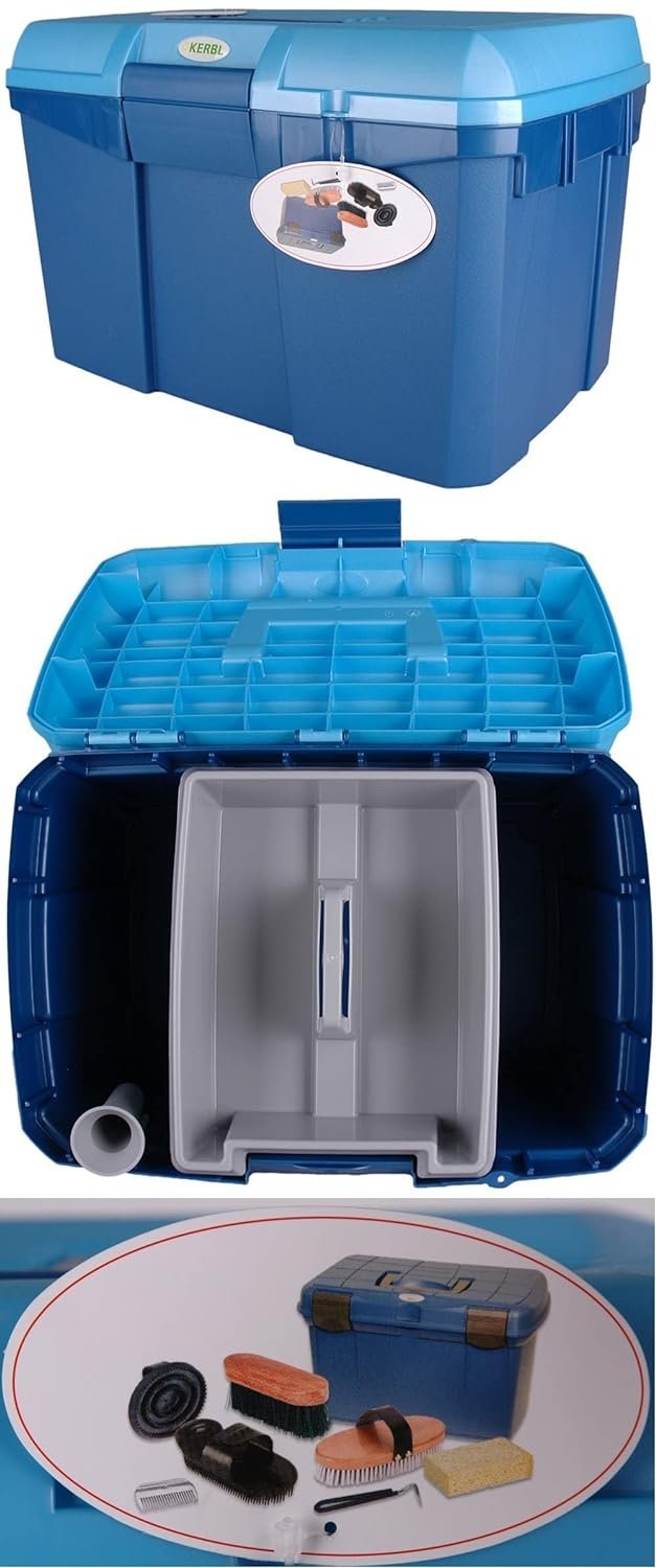 Kerbl 321775 Grooming Box with Removable Insert Filled