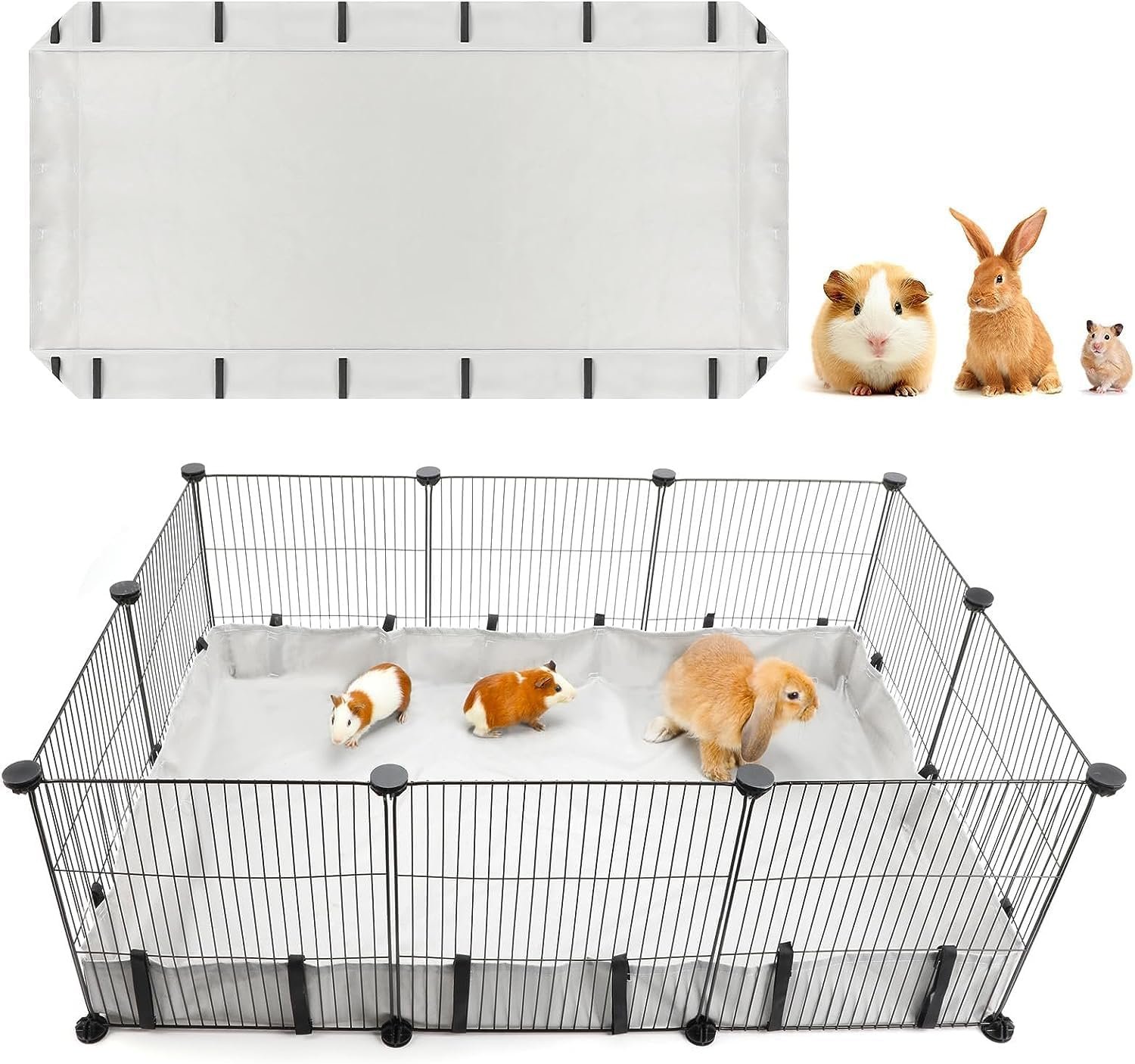 Mfsdai Waterproof Oxford Fabric Habitat for Guinea Pigs, Pet Cage (Cage Not Included), Guinea Pig Bed Linen Cages Liner, Washable Guinea Pigs, PIPI Pads for Rabbits, Hamsters, XL