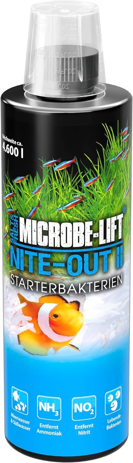 Microbe-Lift Nite-Out II - Bacteria Starter for Freshwater  Saltwater Aquarium, for Fast Fish