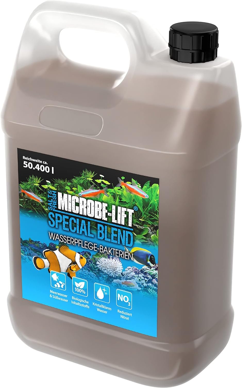 MICROBE-LIFT Special Blend - 473 ml - Lebende Bakterien zur Wasserreinigung, baut organische Abfälle Nitrat ab, für Meer- und Süßwasseraquarien, 100% biologisch