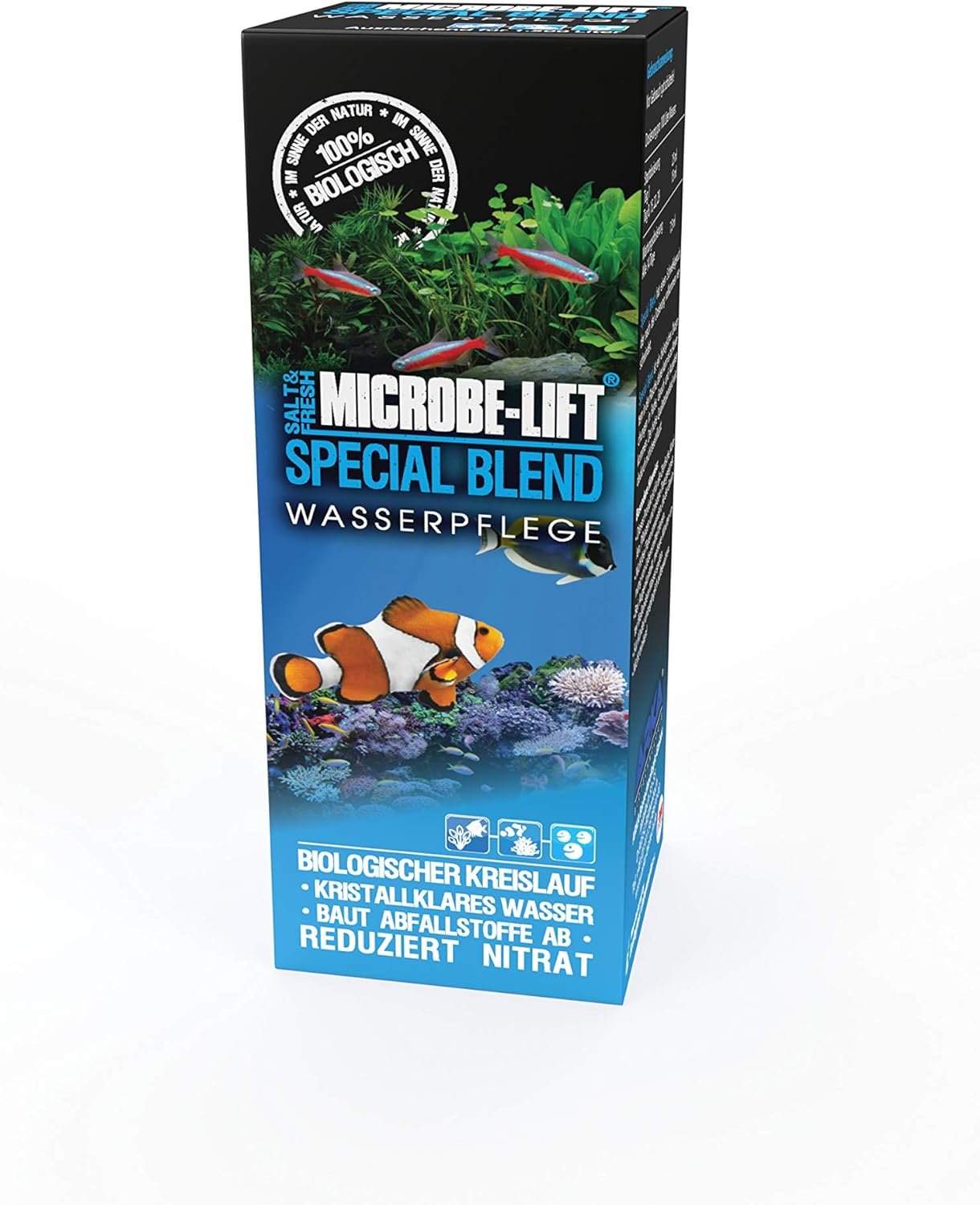 MICROBE-LIFT Special Blend - 473 ml - Lebende Bakterien zur Wasserreinigung, baut organische Abfälle Nitrat ab, für Meer- und Süßwasseraquarien, 100% biologisch