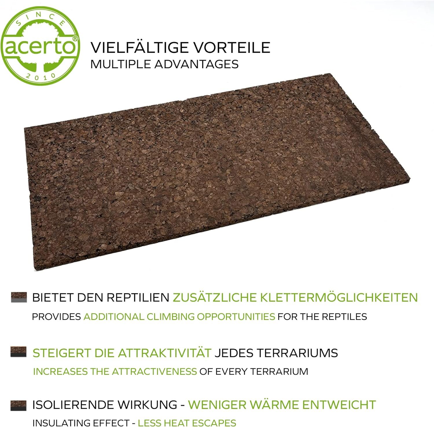 Terra Rien Back Panel 500x1000x20mm Cork Plate X-press Cork Plate Cork Cork Wall Insulating Cork Wall Cork Cork Insulation Terrarium