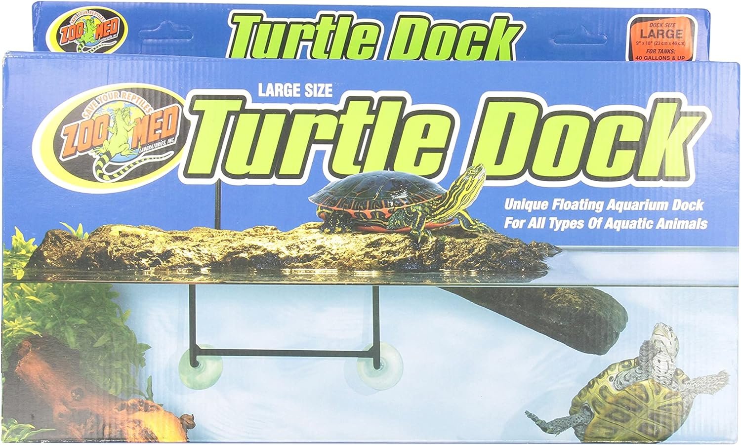 Zoo Med TD-20 eTurtle Dock MED Sonnenplatz für Wasserschildkröten - passt sich automatisch an den Wasserstand an, Medium