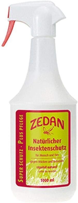 ZEDAN SP - Natürlicher Insektenschutz, 1000 ml Pumpspühflasche, Lotion, Citronella