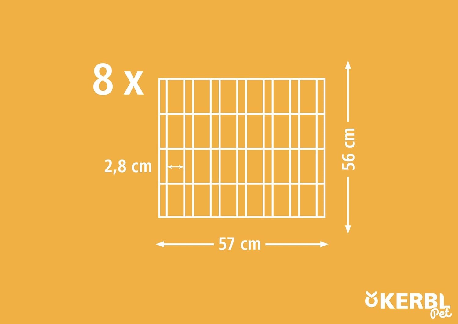 Kerbl outdoor enclosure made of 8 grids, galvanized, Ø 143 cm