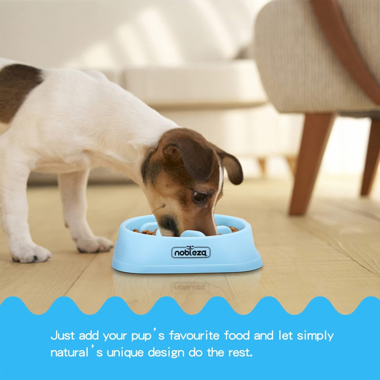 Nobleza Dog Bowl Large Dogs, Interesting Interactive Feeding Bowl Dog, Anti Sling Bowl, Dogs, Non-Slip, Durable and Non-Toxic Feeding Bowl Dogs Large